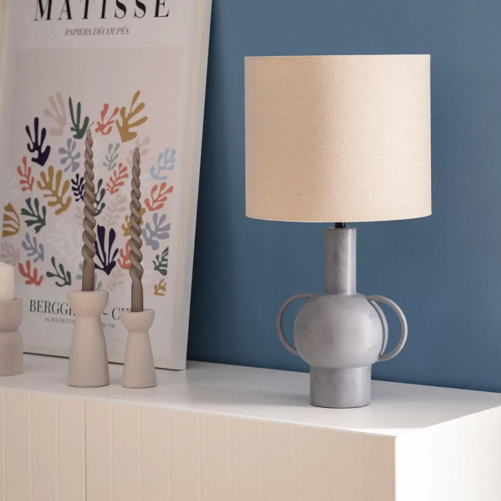 Lampe de table en résine avec éclairage LED Goslar pour entrée et couloir