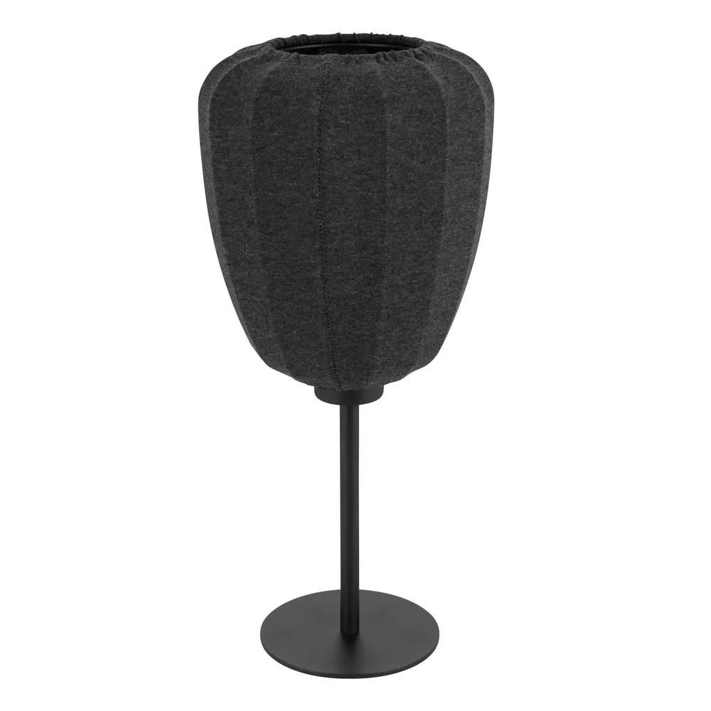 Lampe de table tissu noir BARLASTON E27 1X40W (Carré 30x30cm)