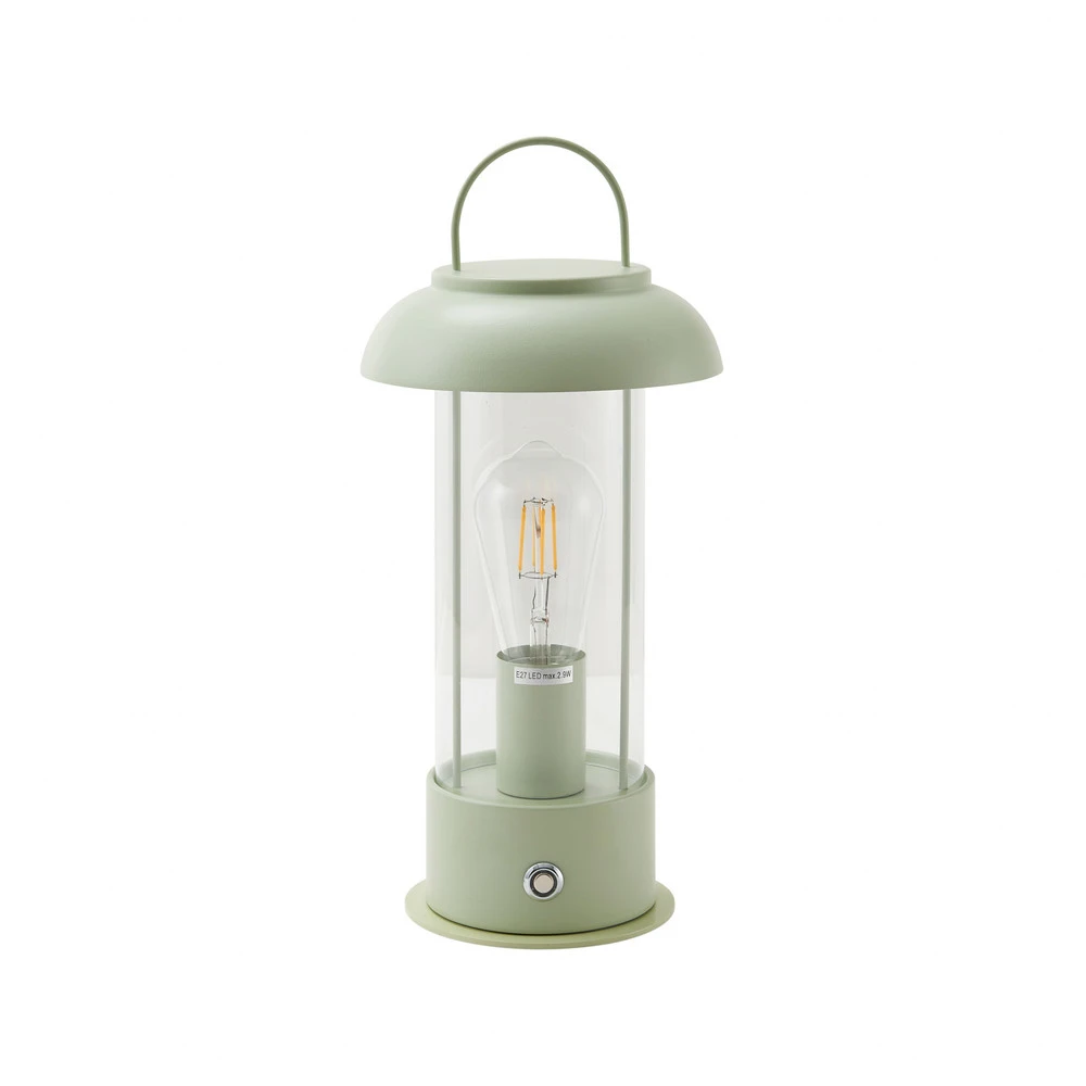Lindby lampe de table sur batterie Yvette, vert, IP44, Touchdimmer