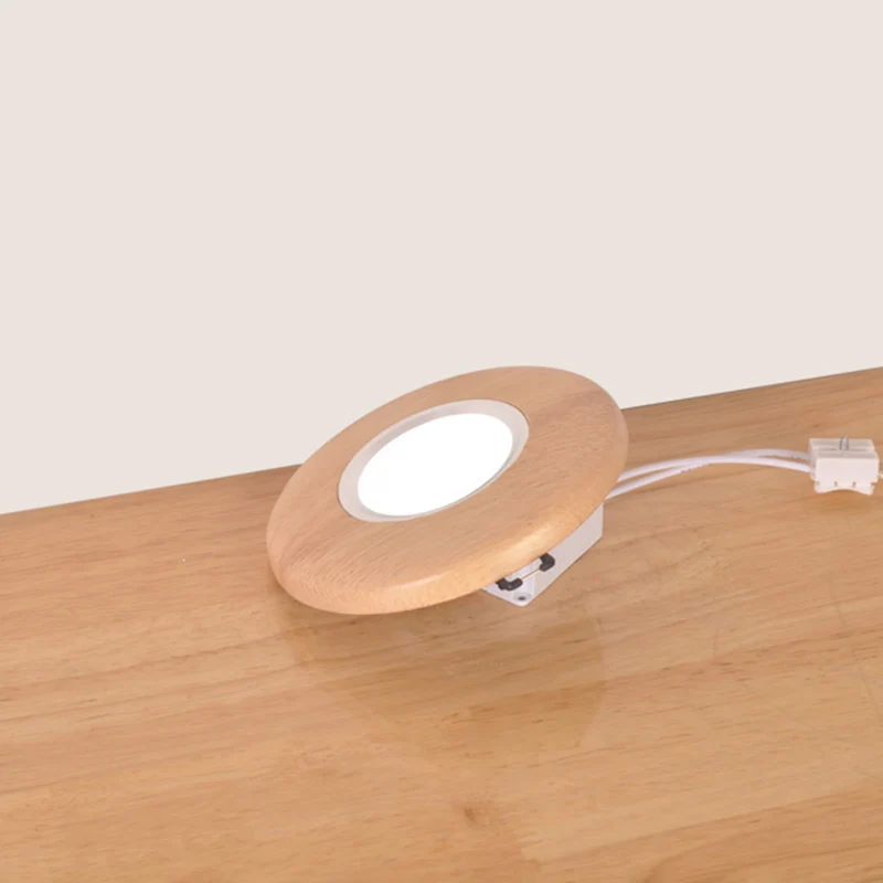 Luminaire de plafond à diffusion uniforme Plafonnier LED en forme de mini plaque, luminaire de plafond basique en bois pou...
