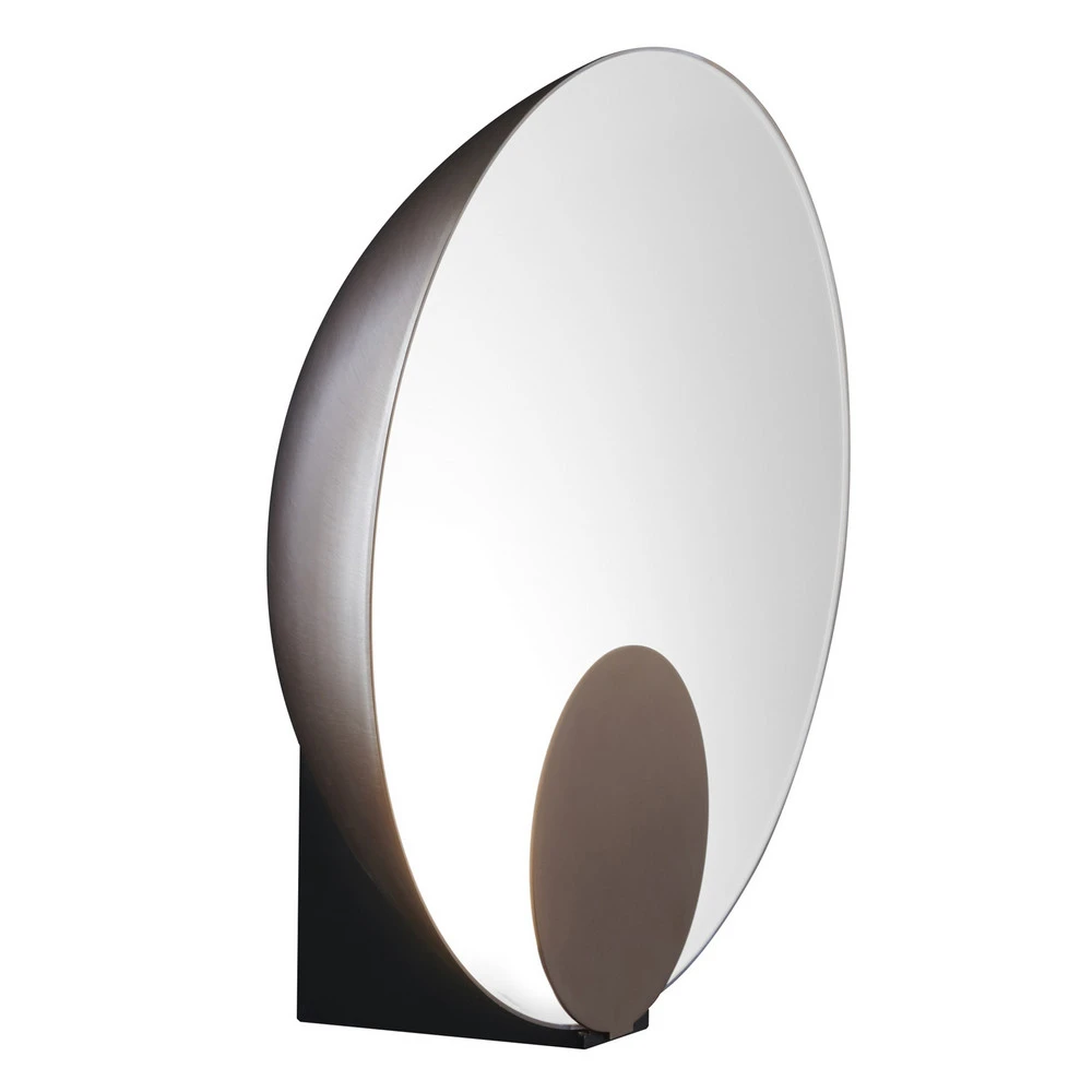 Luminaire de plafond encastrable Oluce Siro Lampe de table LED à intensité variable Ø 34 cm bronzé