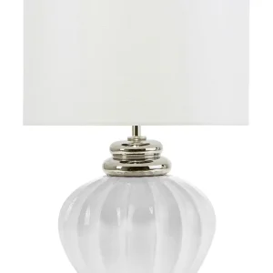 Luminaire de plafond encastrable Tafellamp keramiek wit/zilver NERIS