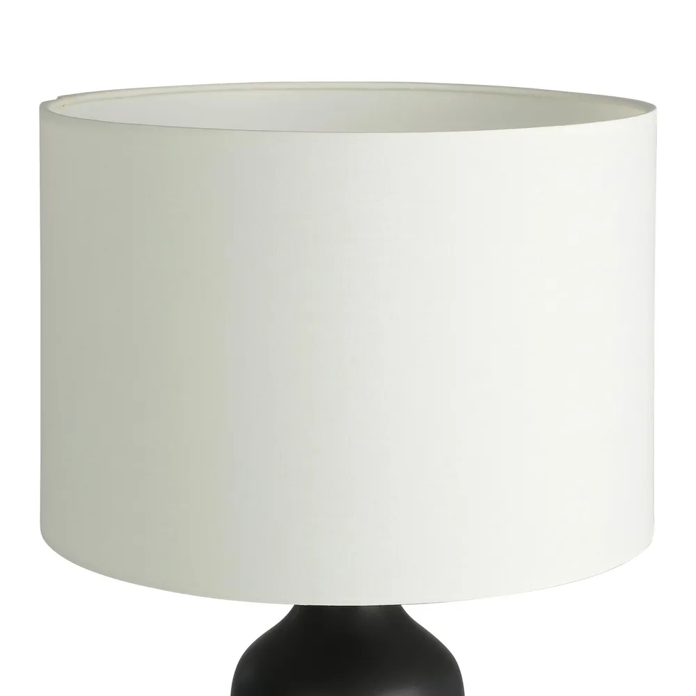 Lustre Cristal Premium Lampe de table métal noir/blanc VINOZA E27 1X40W