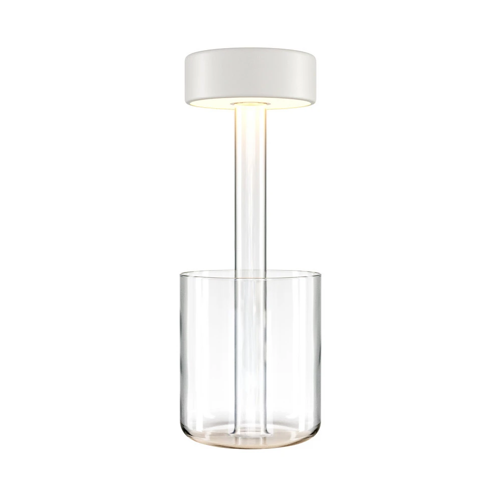 Lustre Cristal Premium Maytoni lampe de table LED accumulateur AI Collaboration, verre, blanc