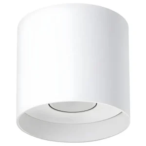 Lustre Cristal Premium Plafonnier minimaliste en aluminium - 1 sources lumineuses - L.12 x H.11 cm - blanc