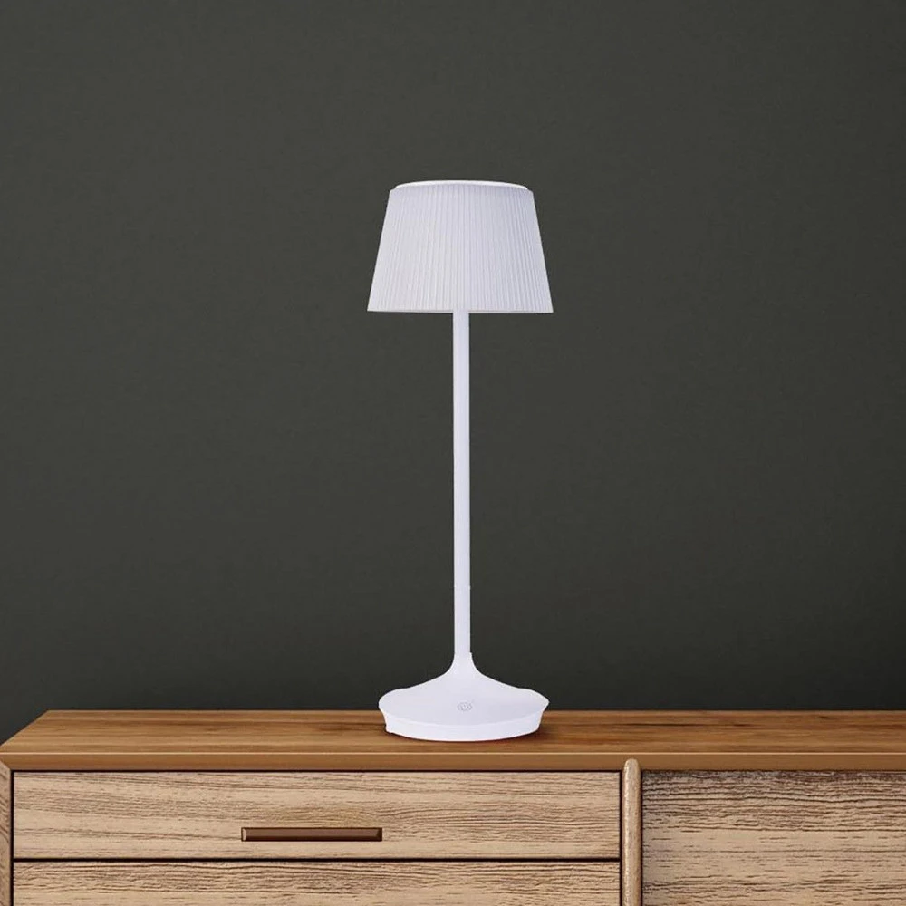Plafonnier Design Moderne Lampe table solaire LED Emmi CCT recharge, blanche