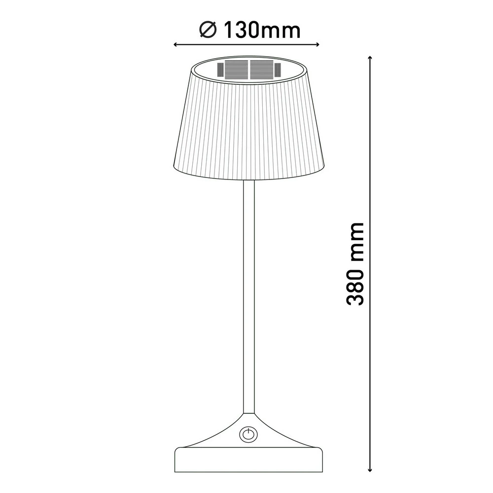 Plafonnier Design Moderne Lampe table solaire LED Emmi CCT recharge, blanche