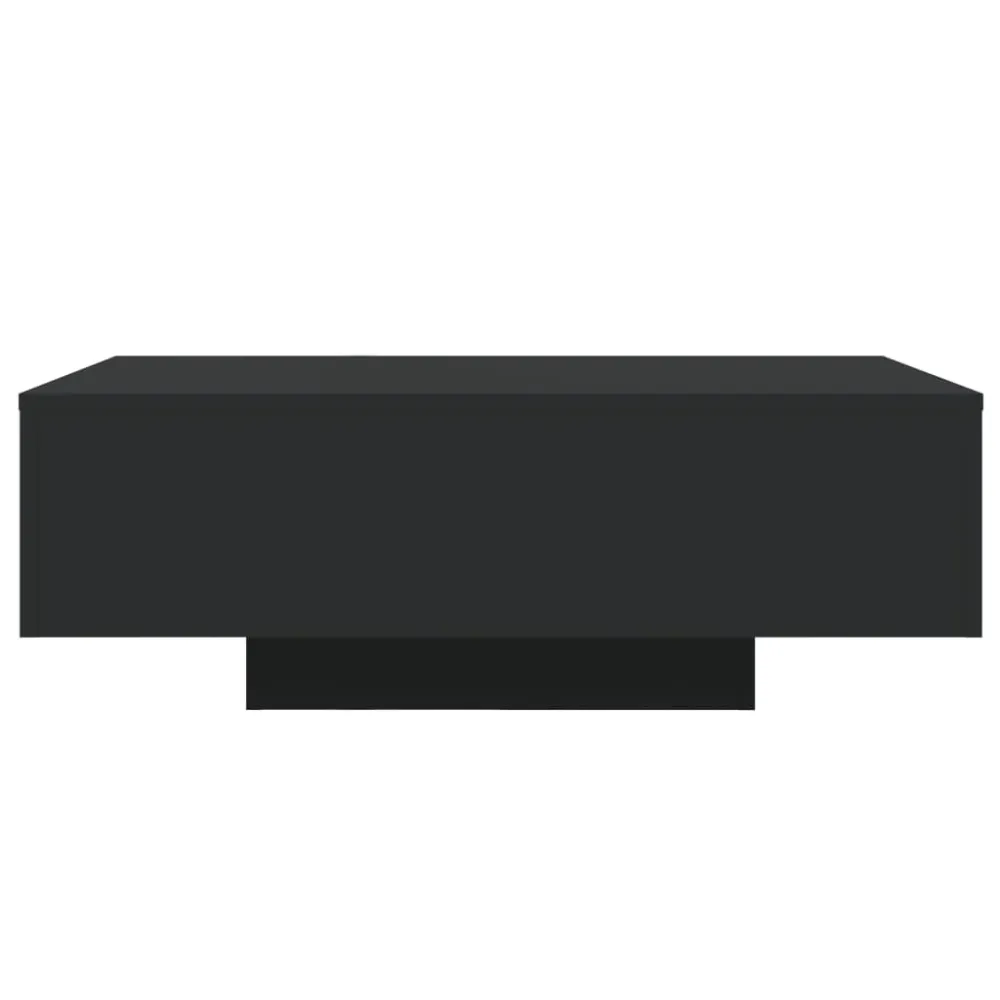 Plafonnier Design Moderne Table basse de salon design récent avec lumières LED 85 x 55 x 31 cm bois d'ingénierie noir DEC0...