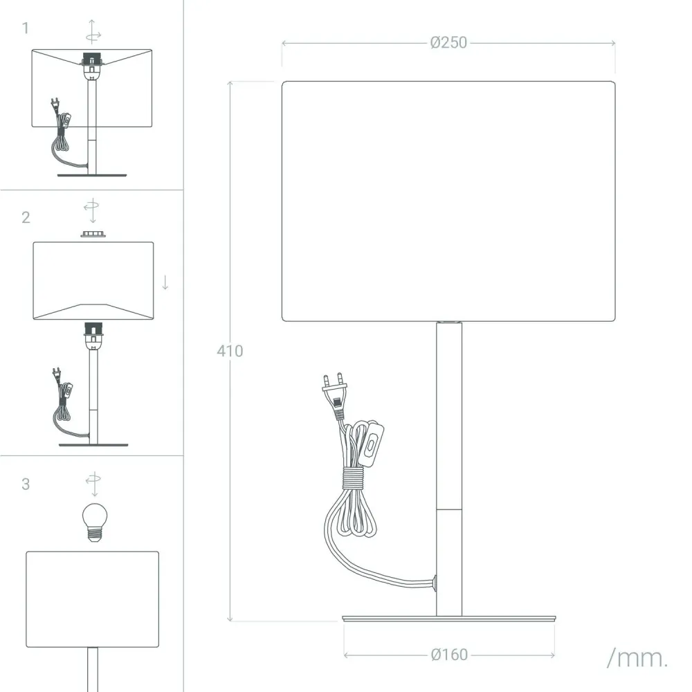 Plafonnier à lumière directionnelle Lampe de table Silinda connectée Wi-fi avec éclairage réglable par variateur