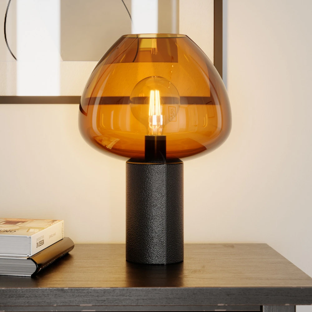 Plafonnier à lumière directionnelle Rydéns Cozy lampe de table noire/cognac