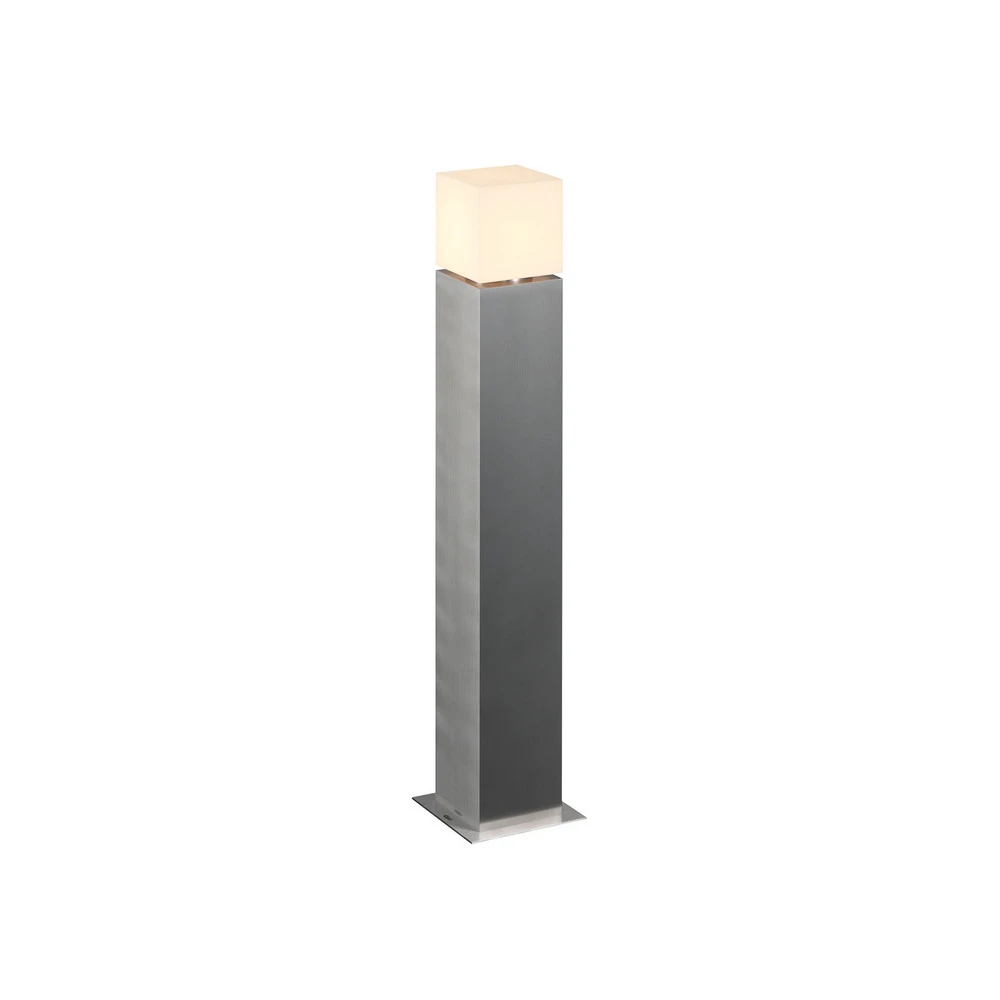 Plafonnier à lumière directionnelle SLV Borne lumineuse Square Pole, hauteur 90 cm, gris, inox