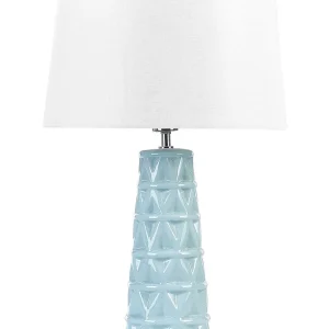 Plafonnier à lumière directionnelle Tafellamp keramiek blauw VINCES