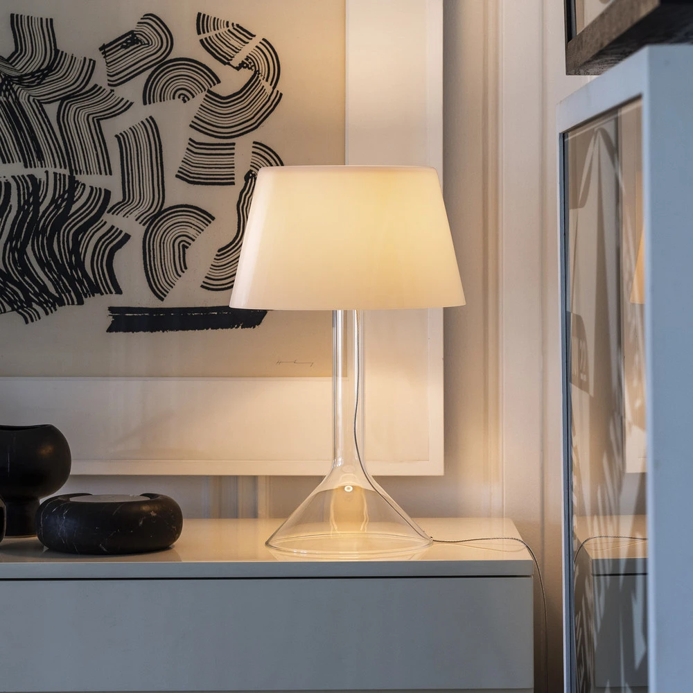 Plafonnier à suspension réglable Foscarini lampe de table LED Chapeaux V, blanc