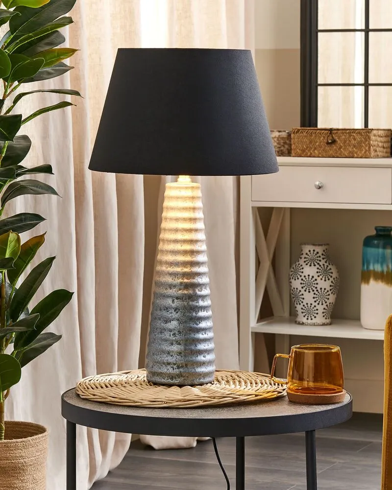 Tafellamp keramiek zilver VILNIA | Garantie 2 Ans