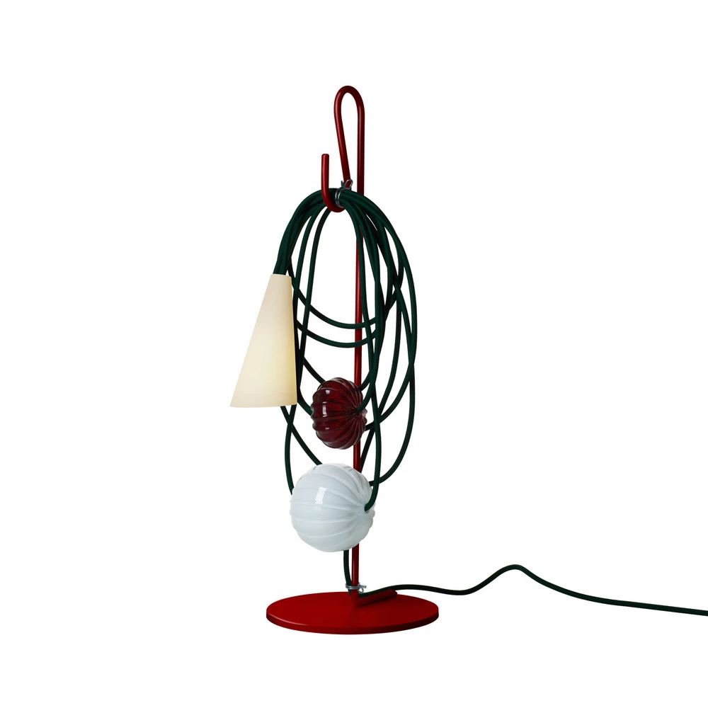 Abat-jour en tissu Foscarini Filo lampe à poser LED, Ruby Jaypure