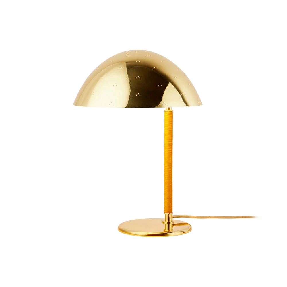GUBI lampe à poser 9209, laiton, rotin, hauteur 36,5 cm - Certifié CE