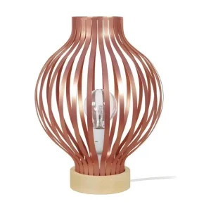 LAM. BASEL - Lampe poser ovale métal naturel et cuivre | Dimmable | Haute luminosité