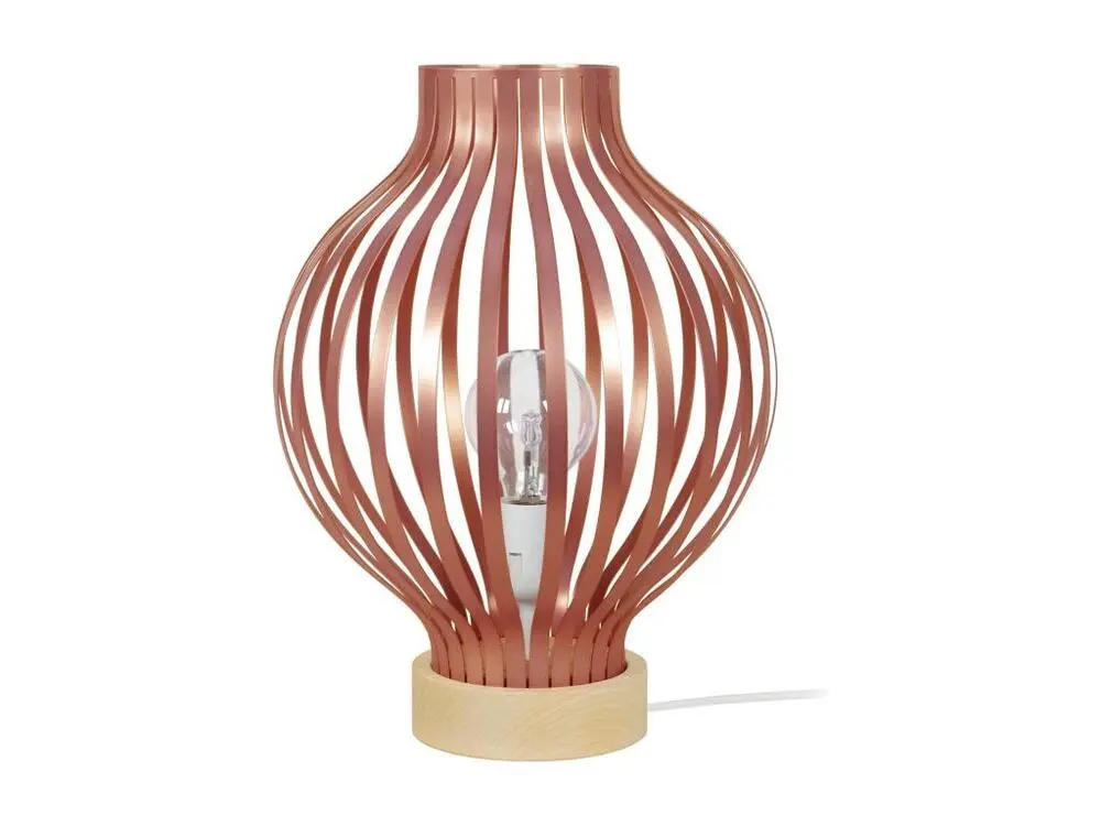 LAM. BASEL - Lampe poser ovale métal naturel et cuivre | Dimmable | Haute luminosité