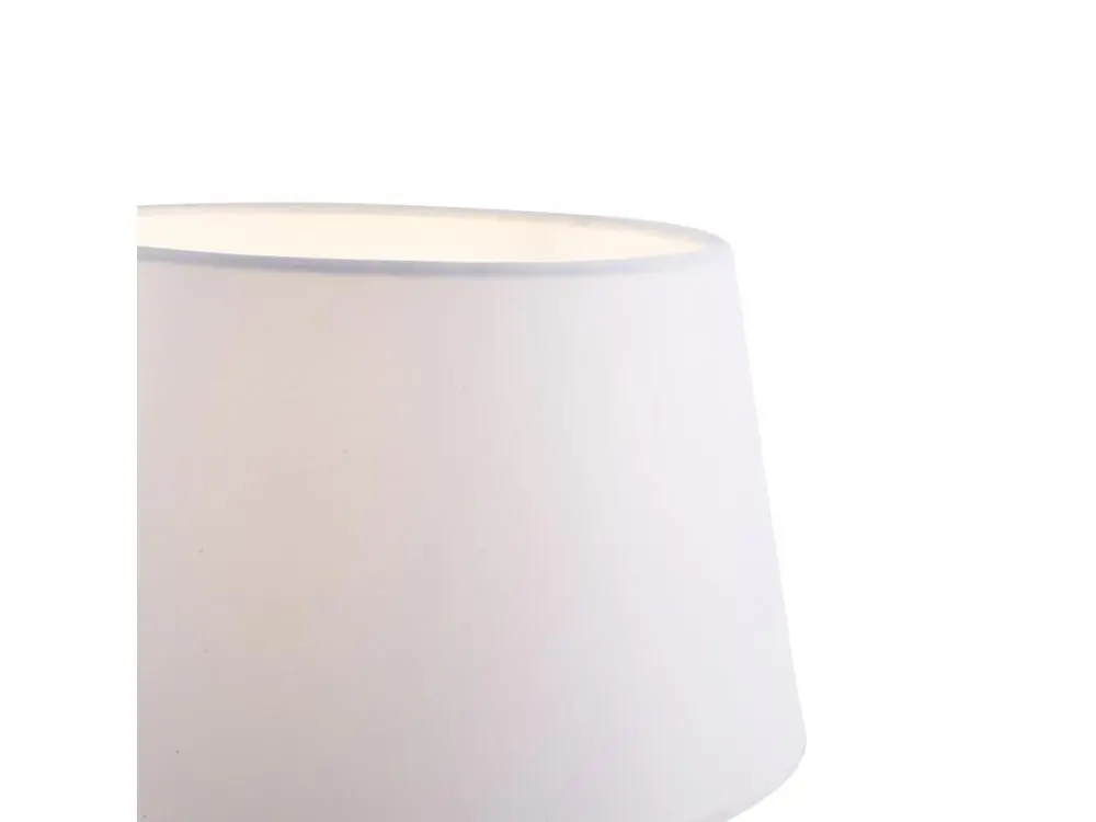 Lampadaire en cuivre étain avec abat-jour blanc et liseuse orientable - Ladas