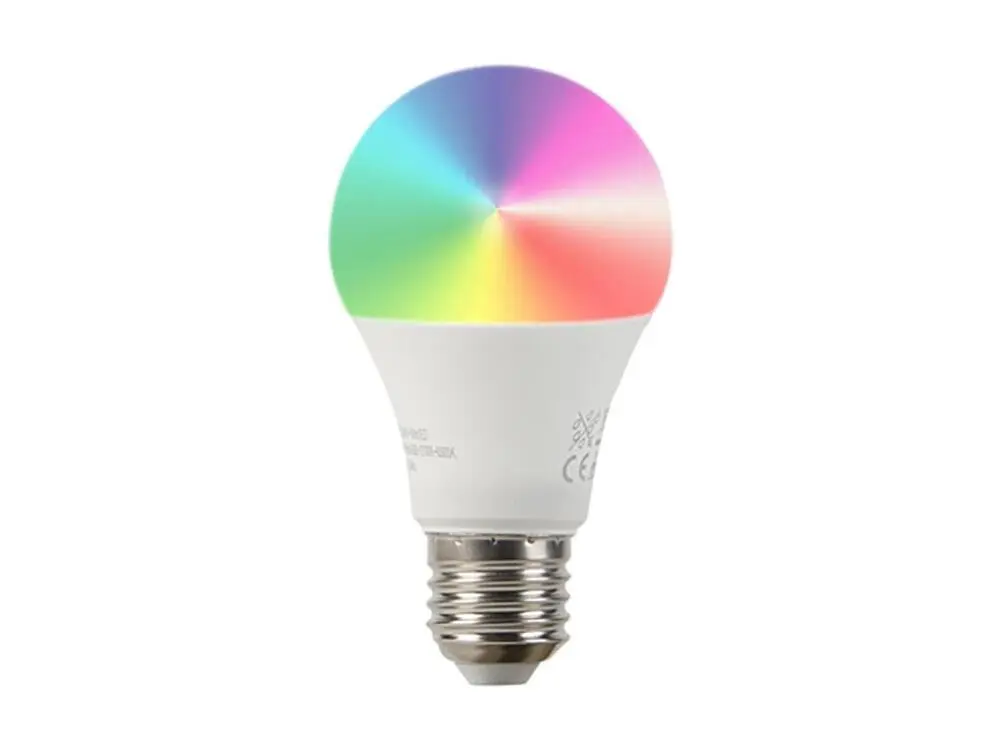 Lampe à arc intelligente en acier avec abat-jour en tissu blanc, y compris Wifi A60 - Arc De base