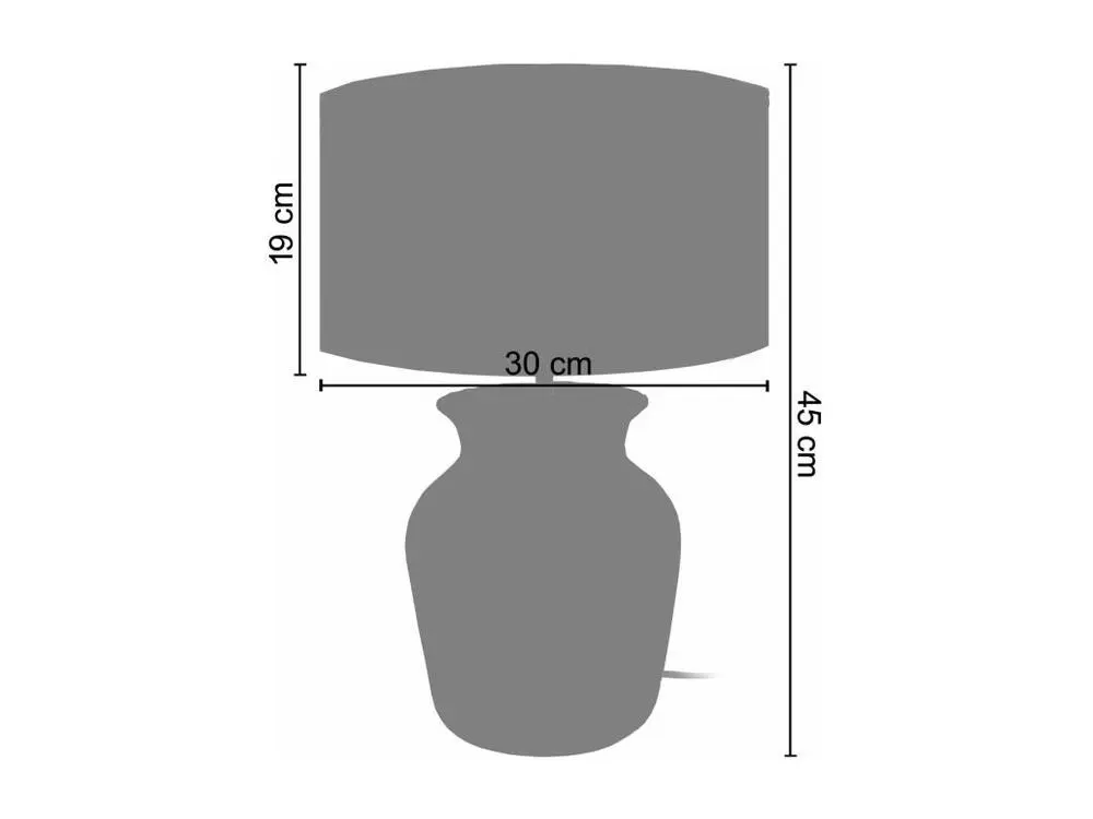 Lampe poser vase verre violet,naturel 45 cm. avec Abat-Jour Inclus