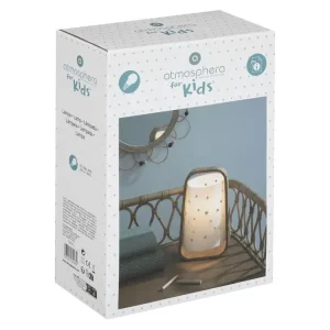 Lampes étoiles ajourées H27 cm blanc - ATMOSPHERA en lin naturel