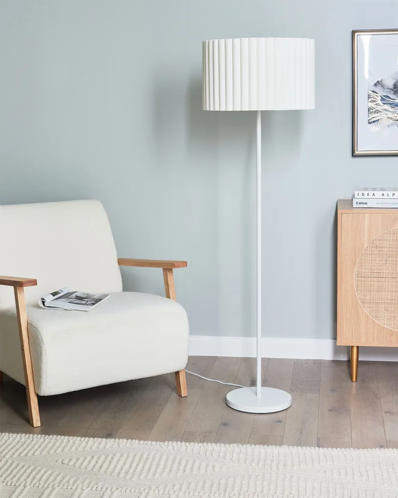 Métallique Floor Lamp Beige LOURENS