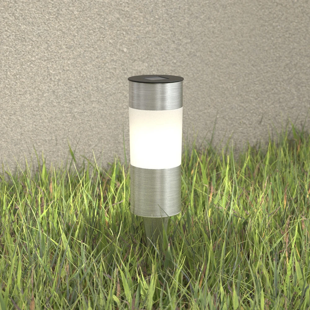 Lanterne murale Potelet solaire Valea rond en inox