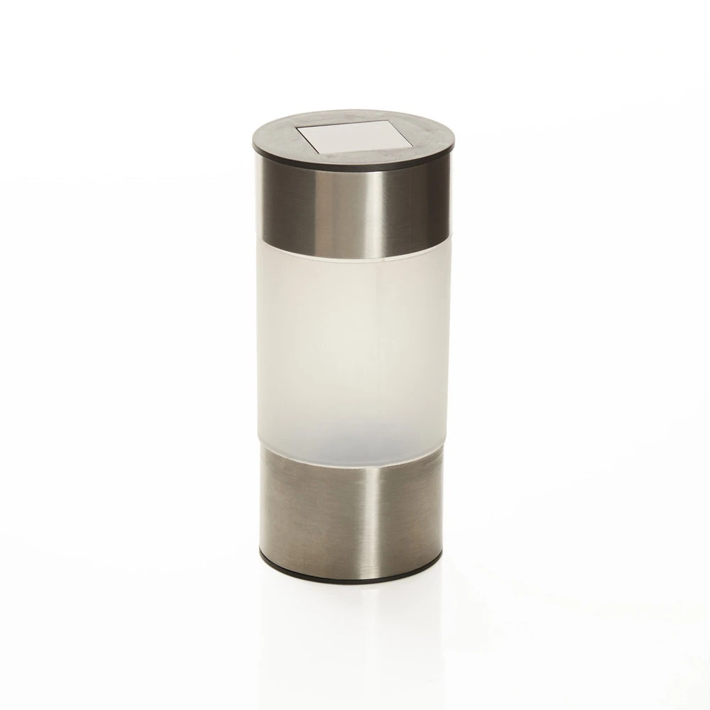 Lanterne murale Potelet solaire Valea rond en inox