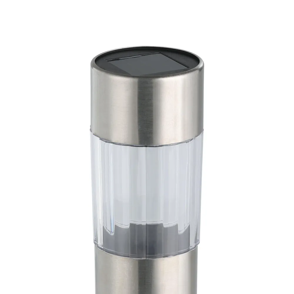 Luminaire à piquer extérieur métal argenté Z_SOLAR LED INT 5X0,06W avec Détecteur de Mouvement