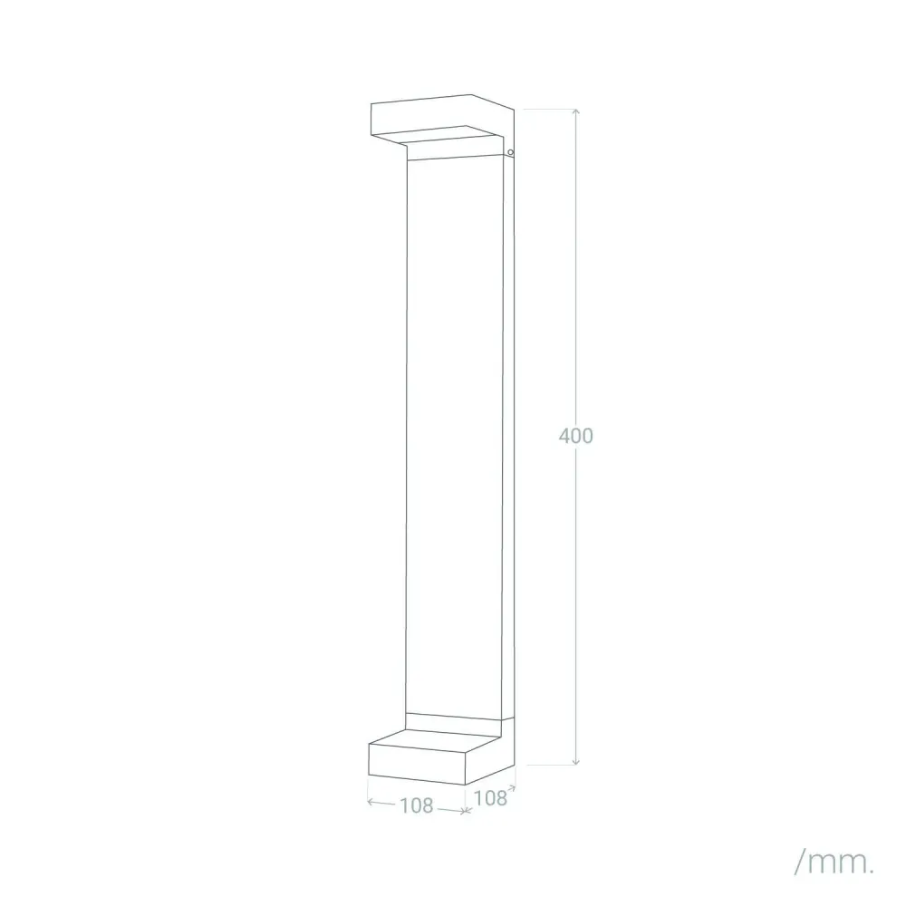 Professionnel Lanterne LED extérieure 7W sur poteau 40cm modèle Cascade