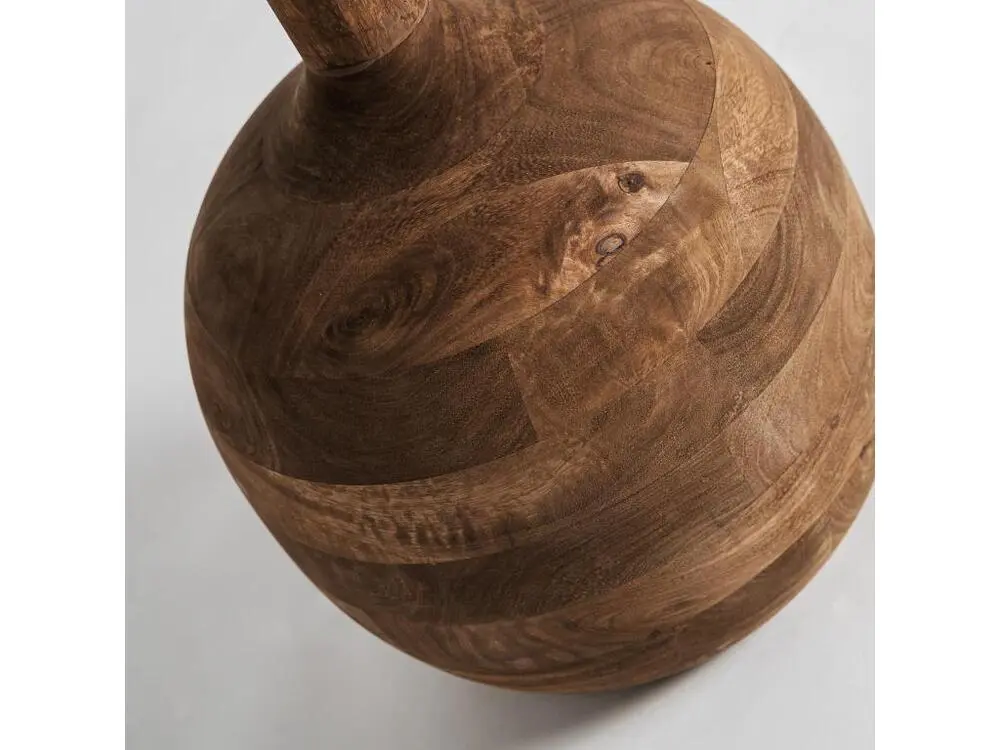 Lampe haute en bois de mangue marron 35x35x192 cm pour chambre d'enfant