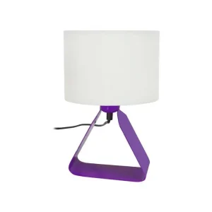 Luminaire en forme Lampe de chevet géométrique, métal violet 29 cm.