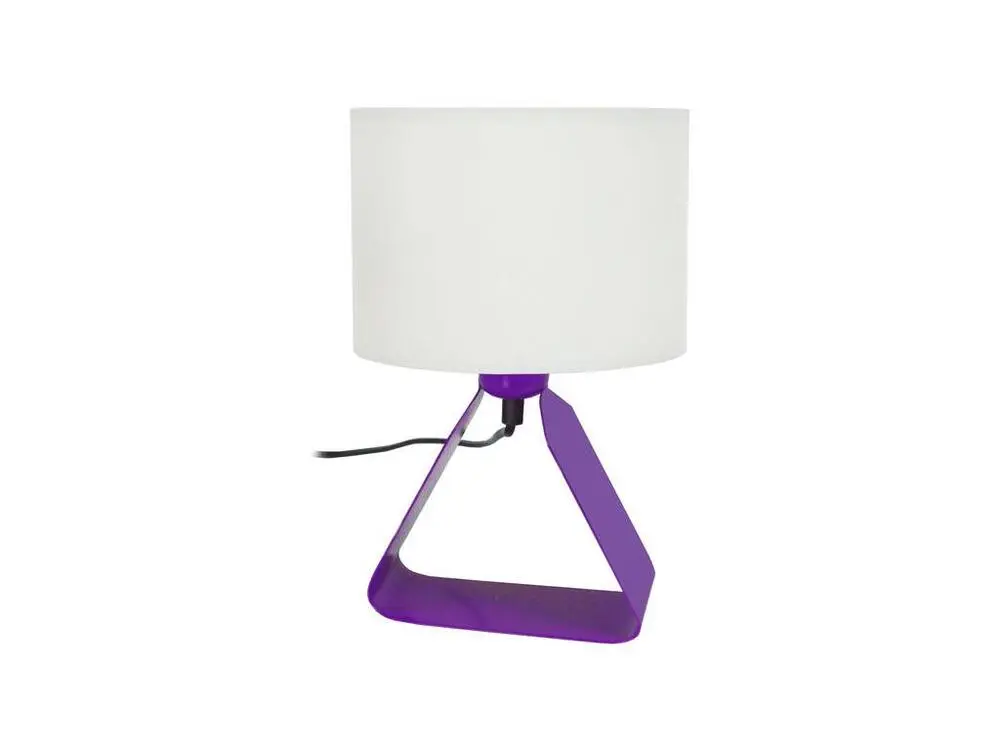 Luminaire en forme Lampe de chevet géométrique, métal violet 29 cm.