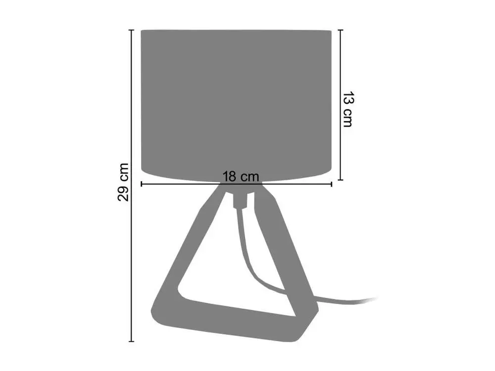 Luminaire en forme Lampe de chevet géométrique, métal violet 29 cm.