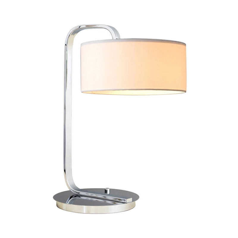 Trommel-Lesebuchleuchte, tendance Stoff-LED-Schreibtischleuchte Schwarz/Weiß für Schlafzimmer