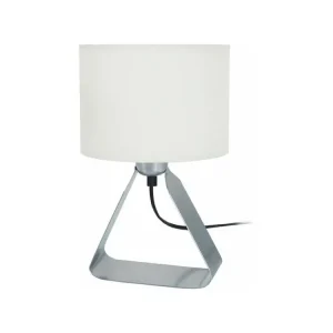 Lampe de chevet géométrique, métal aluminium 29 cm. avec Lampe CREE LED