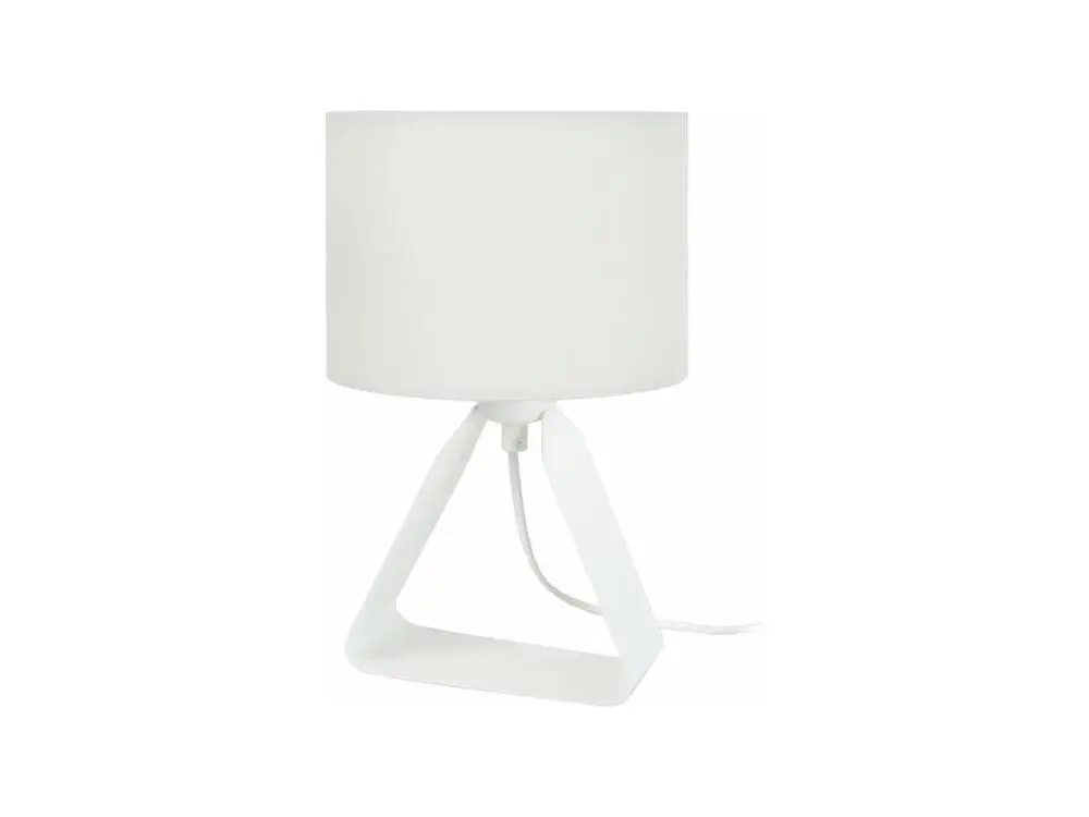 Lampe de chevet géométrique métal ivoire 29 cm. avec Lampe CREE LED