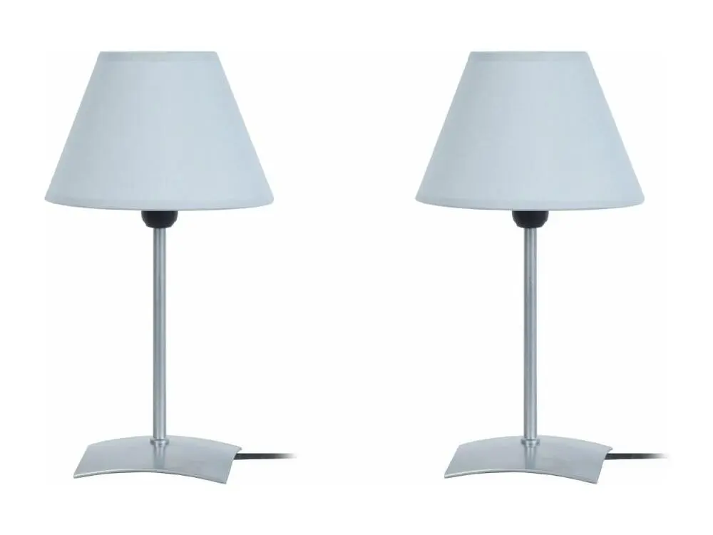 Pair de Lampes de chevet droit métal aluminium 29 cm. - 1000 lumens