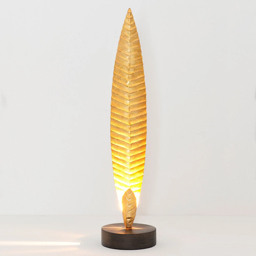 Étanche IPX8 Lampe à poser Penna dorée hauteur 38 cm
