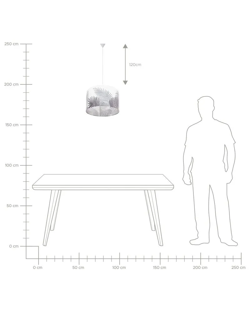 Hanglamp wit/grijs ZILLER | Flottante |