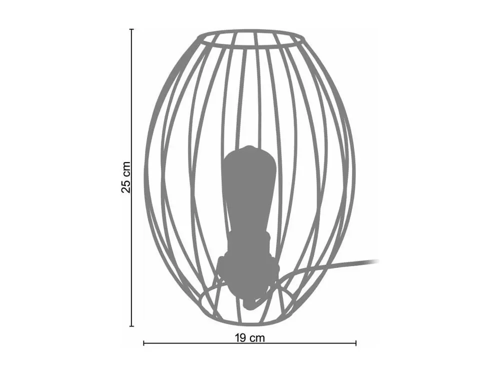 Lampe de chevet filaire cuivre 25 cm. en ABS renforcé