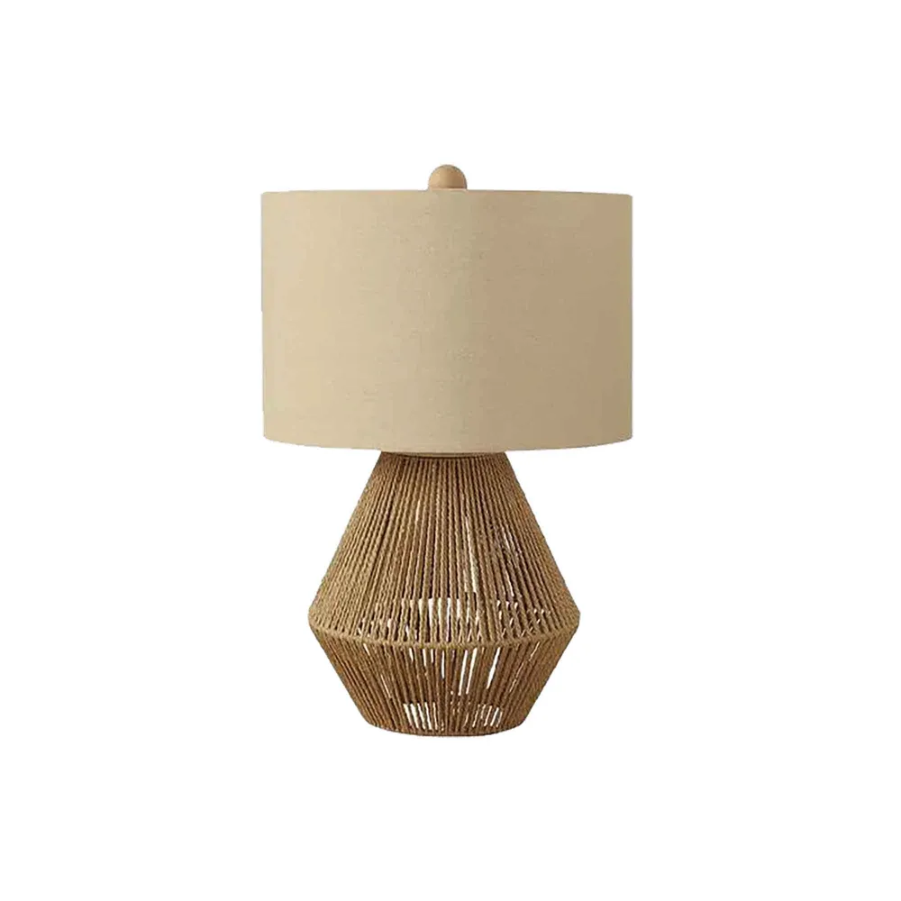 Balise solaire Lampe de table en corde brune, 22'' de haut