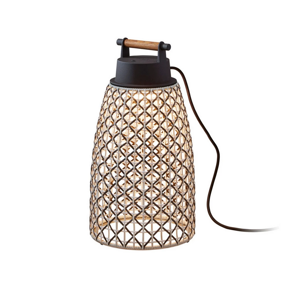 Bover Nans M/49 Lampe de table LED pour l'extérieur, marron avec Détecteur de Mouvement