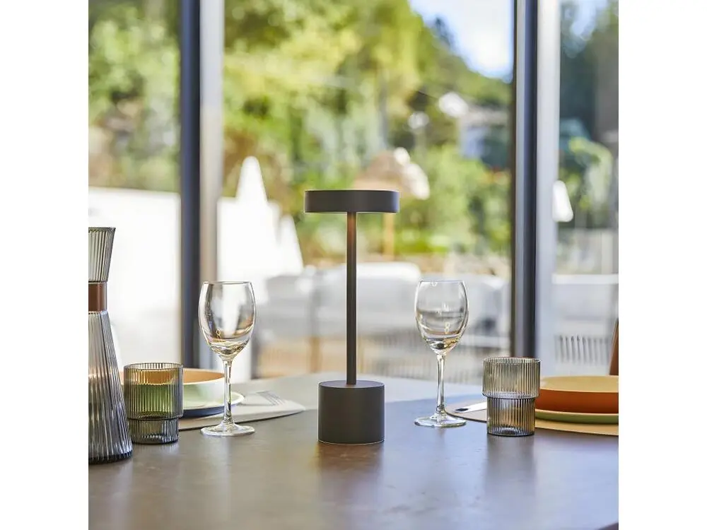 Haute Luminosité Lampe de table sans fil touch ROBY en aluminium H30cm