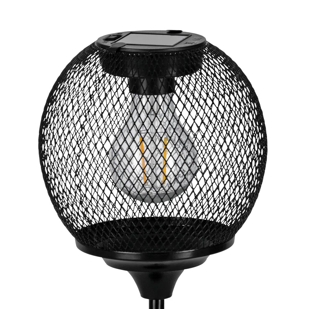 Lampe de table extérieure métal noir Z_SOLAR LED INT 2X0,06W avec Détecteur de Mouvement