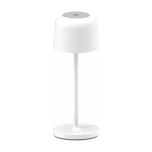 Lampe de table sans fil SOPHIA Blanc Aluminium H20CM pour jardin et patio