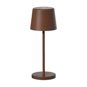 Lanterne murale Mini lampe de table KELLY RÉDUIT Marron aluminium H22cm