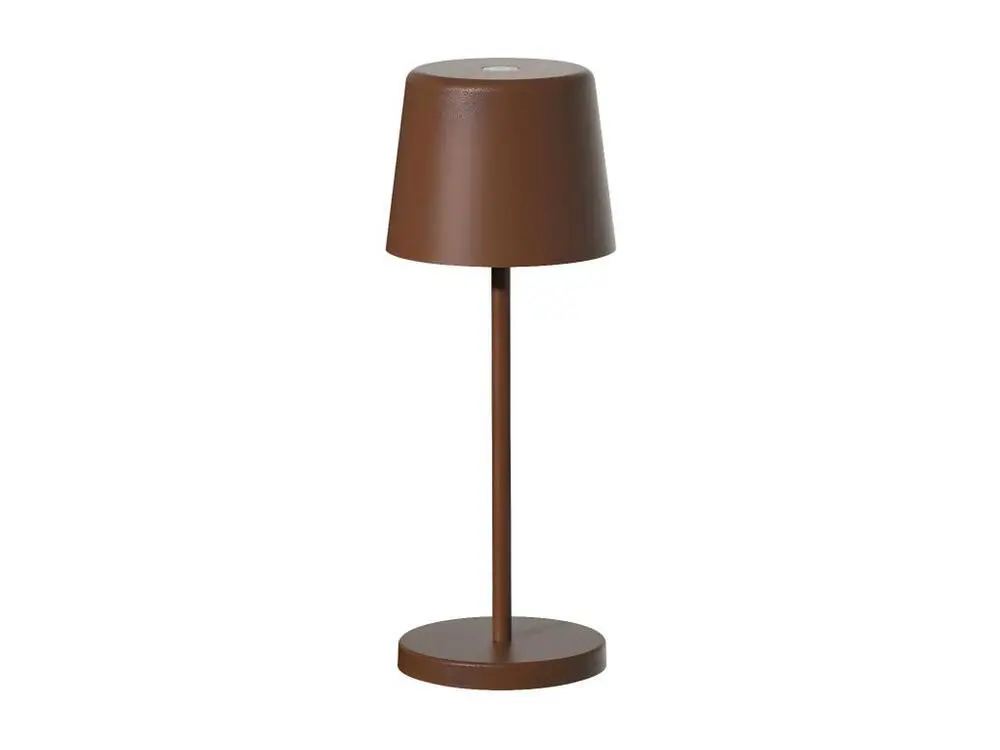 Lanterne murale Mini lampe de table KELLY RÉDUIT Marron aluminium H22cm