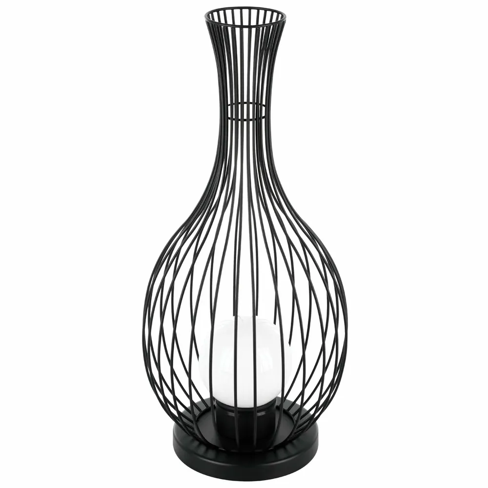 Professionnel Lampe de table extérieure métal noir FOSSOMBRONE E27 1X10W